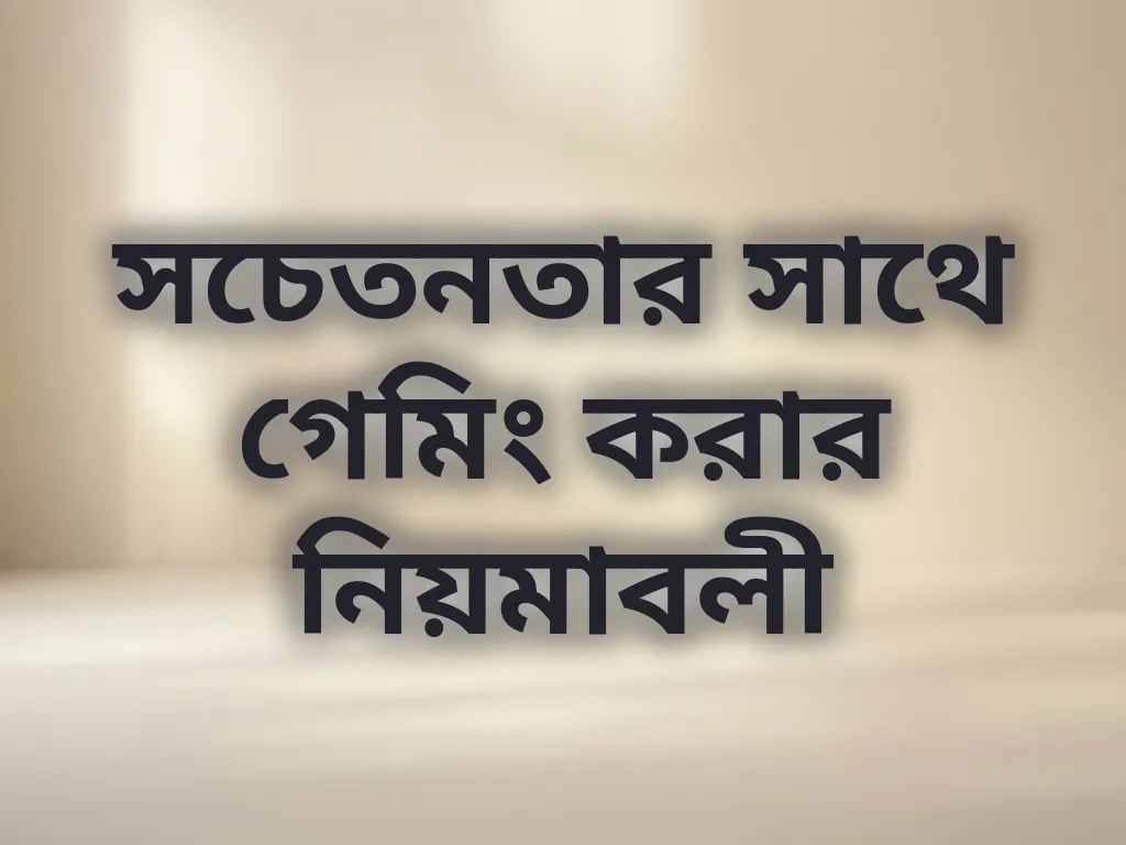 সচেতনতার সাথে গেমিং করার নিয়মাবলী